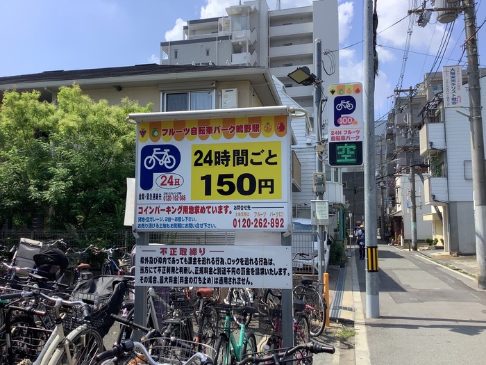 フルーツ自転車パーク鴫野駅